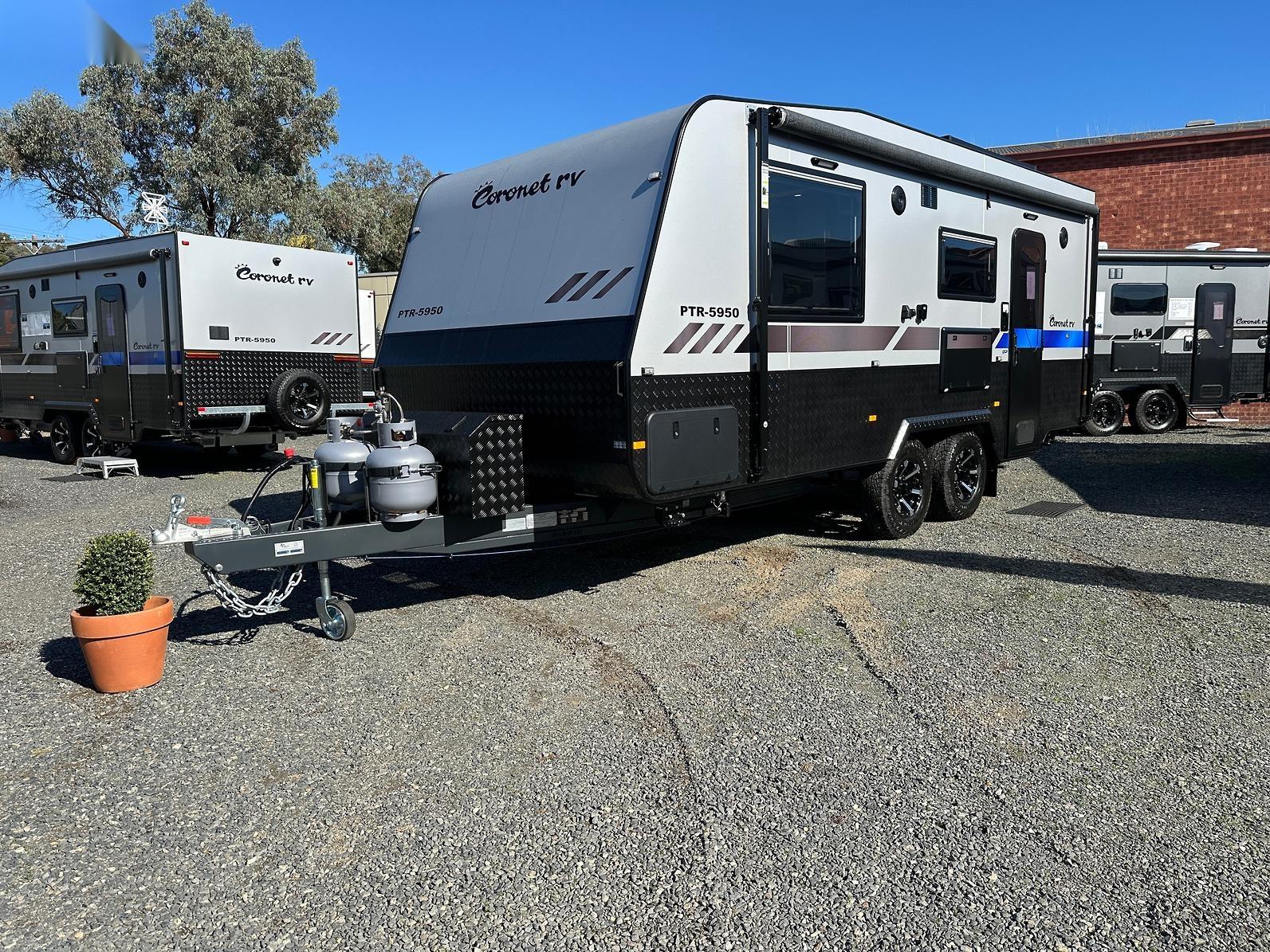 2024 Coronet RV PTR 5950 4 T 19'6 Semi Off Road Family Shower and Toilet